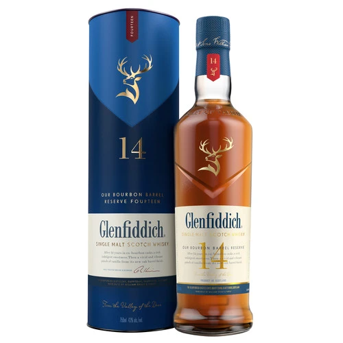 Glenfiddich 14 Year Old Bourbon Barrel Reserve Single Malt Scotch Whisky 1 Glenfiddich 14 Year Old Bourbon Barrel Reserve Single Malt Scotch Whisky