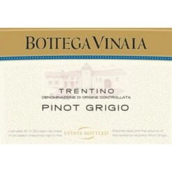 Bottega Vinaia Estate Bottled Trentino Doc Pinot Grigio