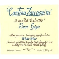 Cantina Zaccagnini Il Vino Dal Tralcetto Colline Pescaresi IGT Pinot Grigio