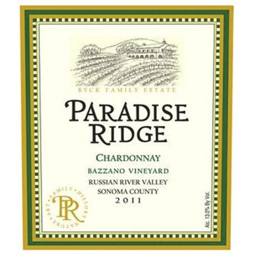 Paradise Ridge Chardonnay Bazzano 1 Paradise Ridge Chardonnay Bazzano