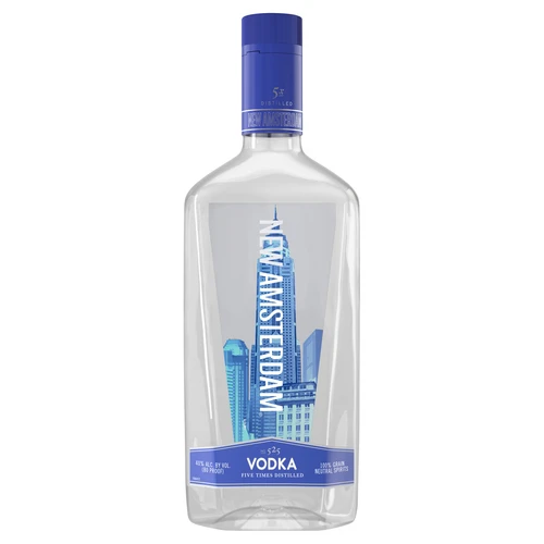 New Amsterdam Vodka •plastic Bottle• Gallo California 1 New Amsterdam Vodka •plastic Bottle• Gallo California