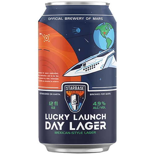 Starbase Brewing Lucky Launch Day Lager • 6pk Can 1 Starbase Brewing Lucky Launch Day Lager • 6pk Can