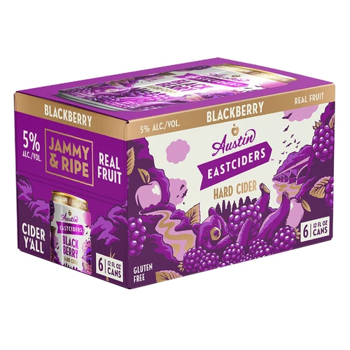 Austin Eastciders Blackberry Cider • 6pk Can 1 Austin Eastciders Blackberry Cider • 6pk Can