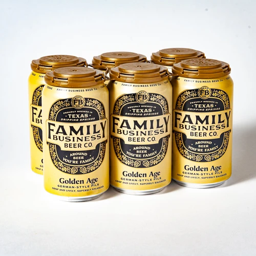 Family Business Golden Age Pilsner • Cans 1 Family Business Golden Age Pilsner • Cans